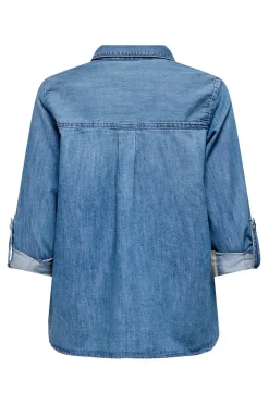 Camisa vaquera bolsillos frontales