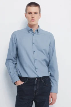 Camisa vestir estructura bicolor