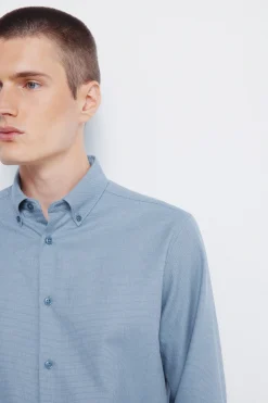 Camisa vestir estructura bicolor