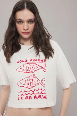 Camiseta corta texto