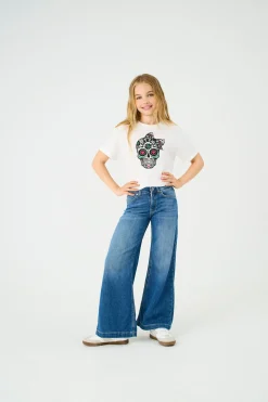 Camiseta cropped estampado frontal