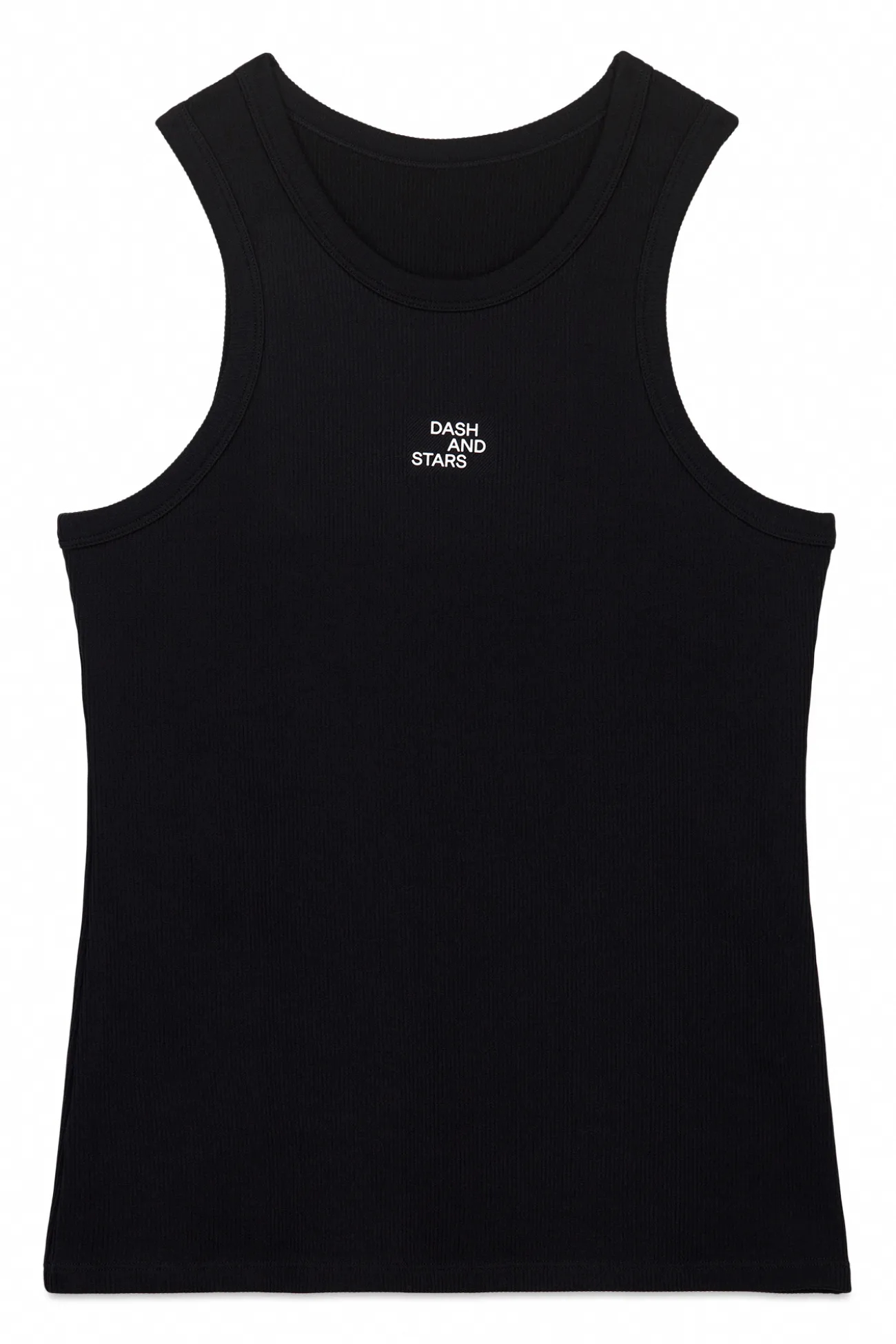 Camiseta halter algodón canalé negro