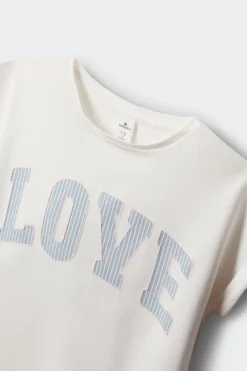 Camiseta manga corta love ni&ntilde;a