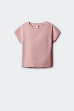 Camiseta manga corta rib ni&ntilde;a