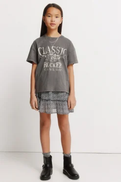 Camiseta manga corta rocker ni&ntilde;a