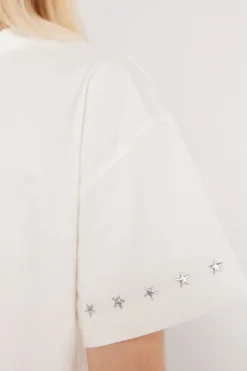 Camiseta manga corta tachas ni&ntilde;a