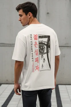 Camiseta oversize manga corta