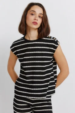 Camiseta punto rayas