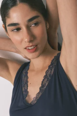 Camiseta punto súper suave azul