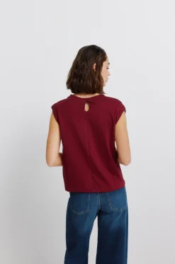 Camiseta recta b&aacute;sica lisa