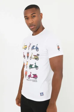 Camiseta vespas manga corta