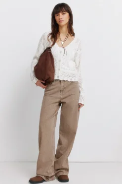 Cardigan pointelle
