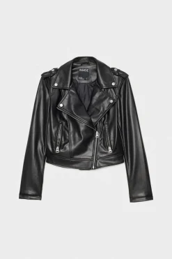 Cazadora Biker Efecto Piel