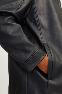 Cazadora biker efecto piel