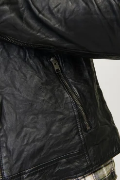 Cazadora biker piel