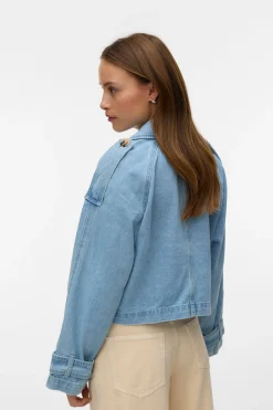 Cazadora denim cuello de solapa
