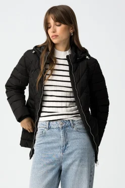 Chaqueta Acolchada con Capucha Removible