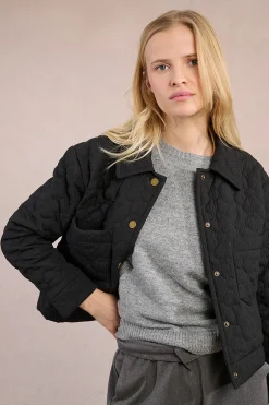 Chaqueta acolchada con flores