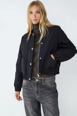 Chaqueta acolchada cuello pana