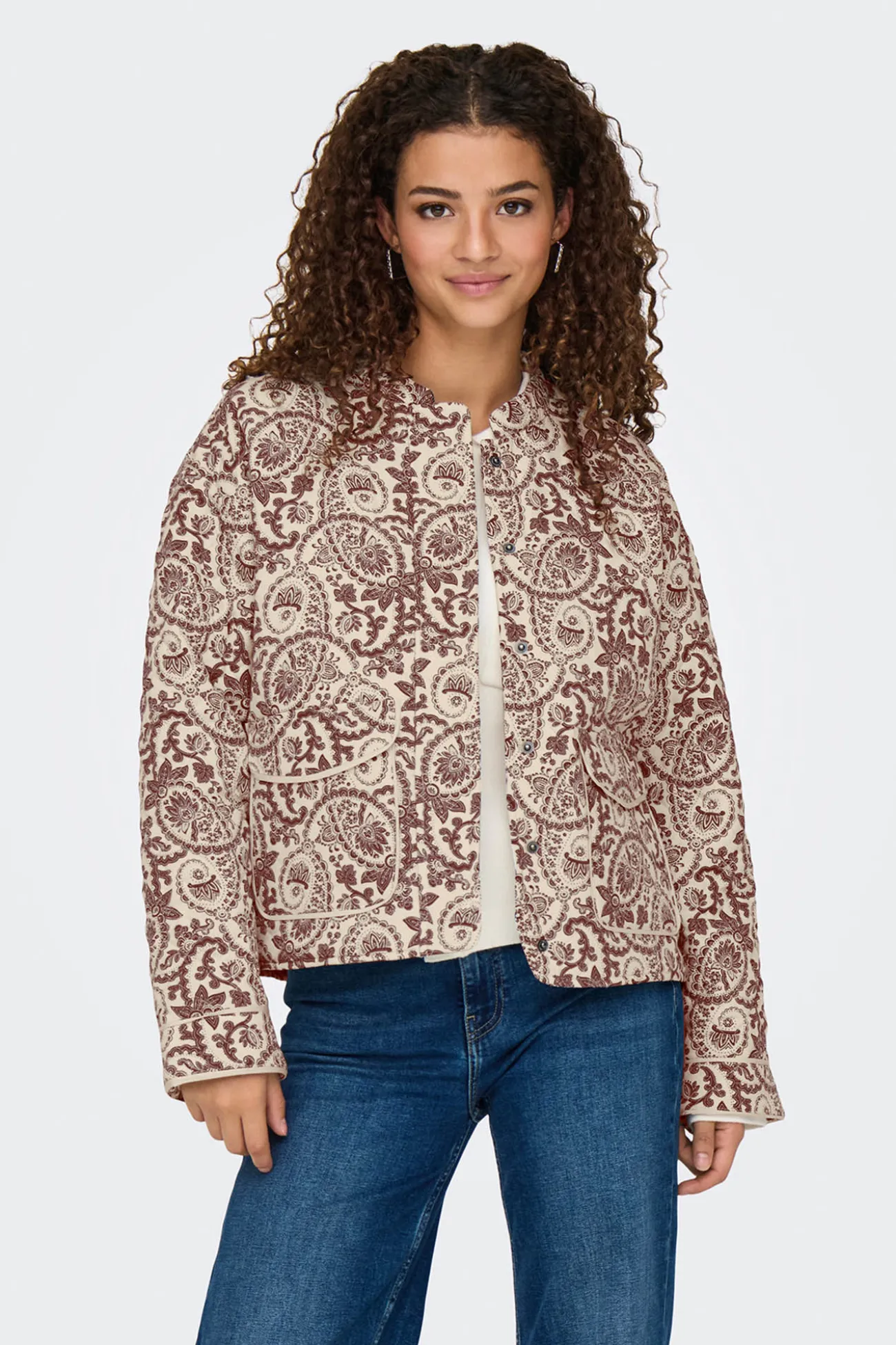 Chaqueta acolchada estampada