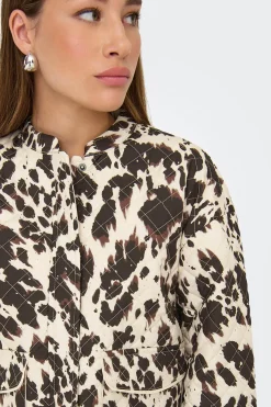 Chaqueta acolchada estampada