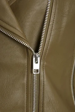 Chaqueta biker efecto piel
