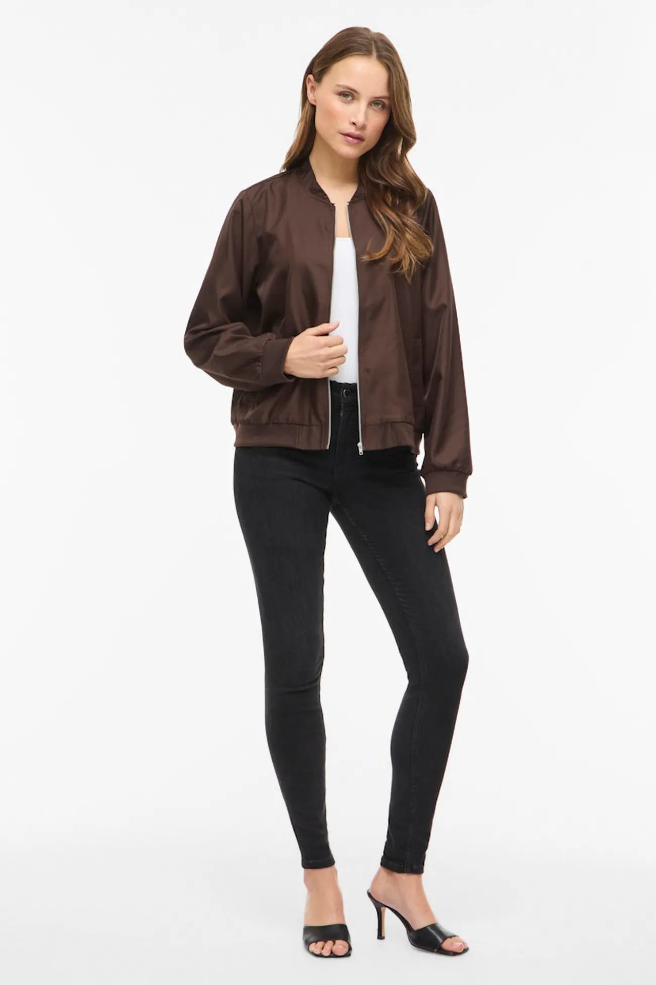 Chaqueta bomber satinada