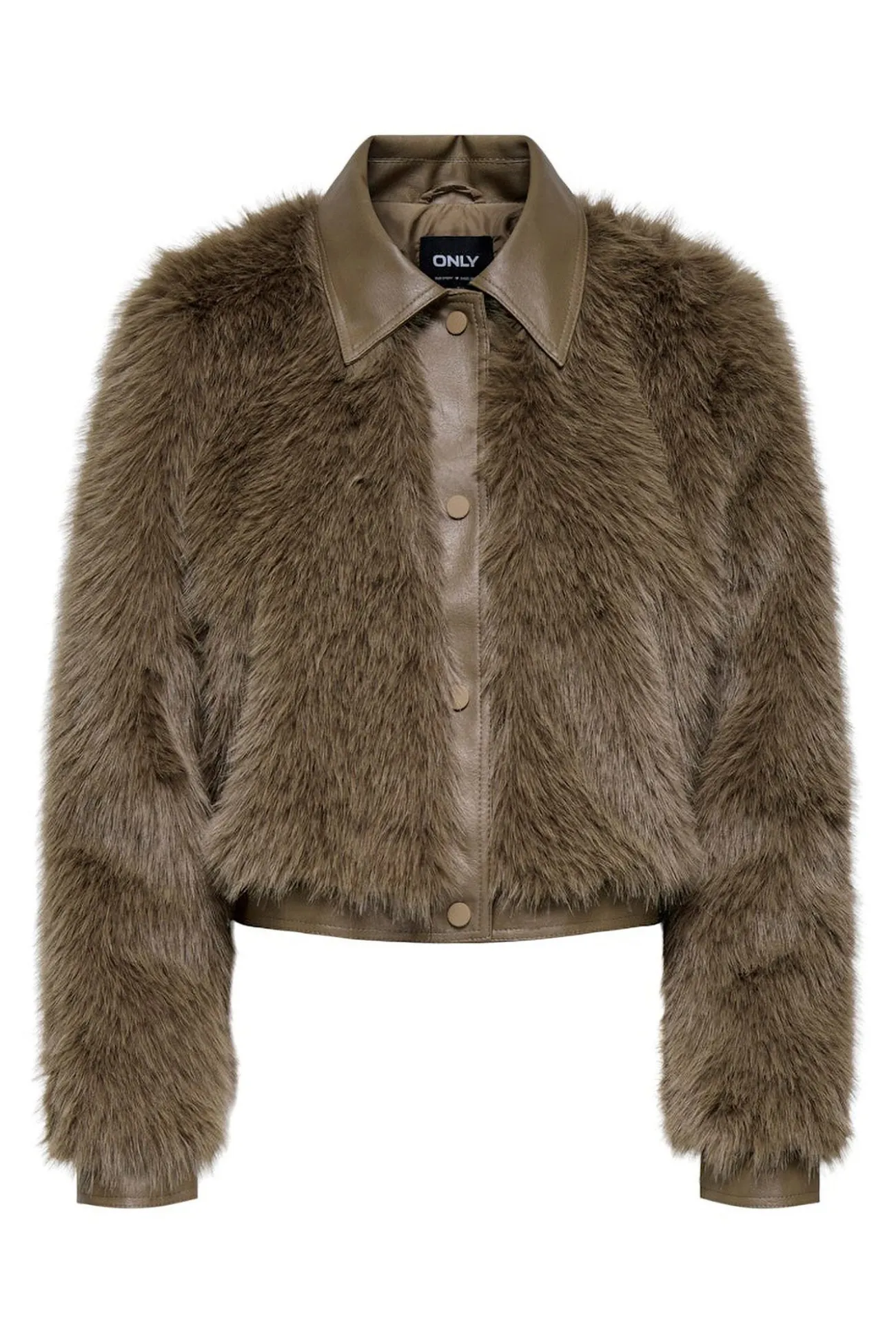 Chaqueta corta de pelo sintético