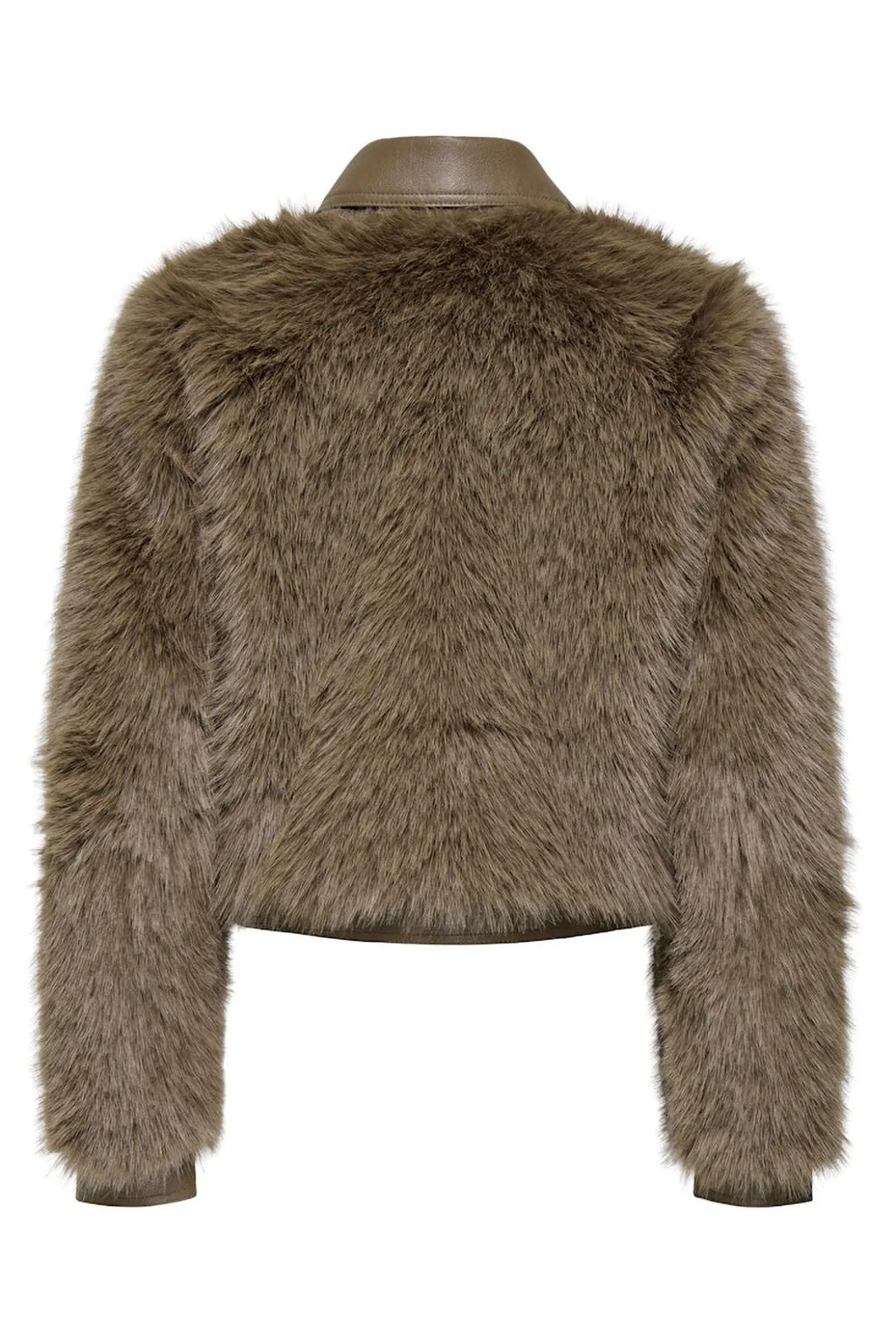 Chaqueta corta de pelo sintético