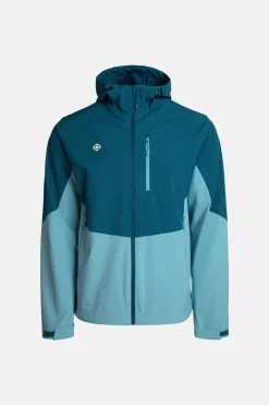 Chaqueta cortavientos con tejido softshell