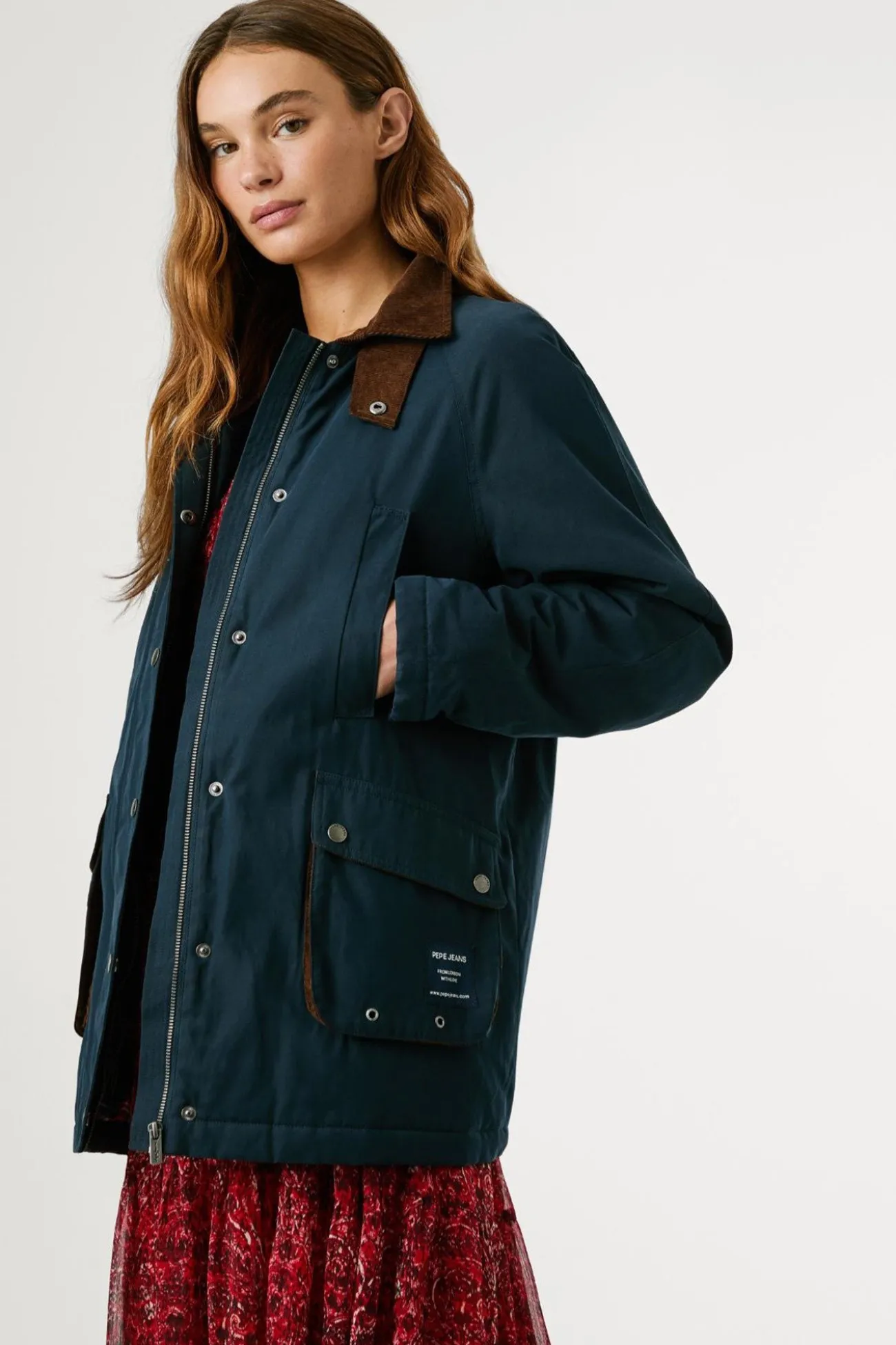 Chaqueta Cuello Camisero Impermeable
