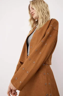 Chaqueta de efecto ante