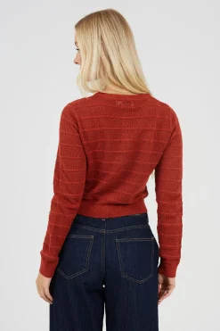 Chaqueta de punto troquelado
