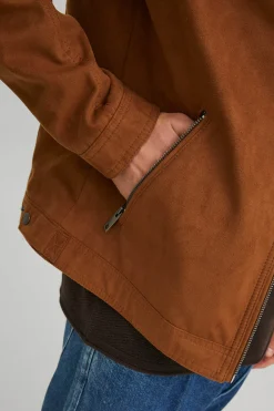 Chaqueta motera simil ante