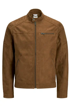 Chaqueta motera simil ante