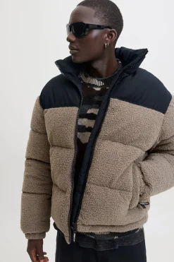 Chaqueta puffer teddy