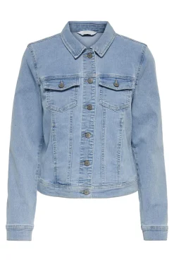 Chaqueta vaquera bolsillos delanteros