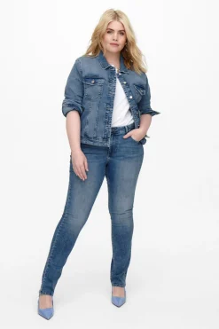 Chaqueta vaquera bolsillos talla grande