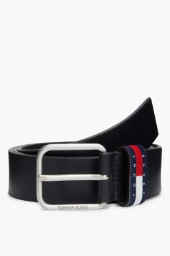 Cintur&oacute;n Tommy Jeans azul marino con hebilla met&aacute;lica