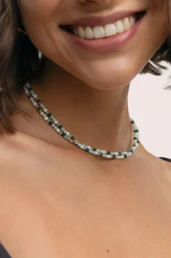 Collar Long Altea Ice Acero Ba&ntilde;o Oro