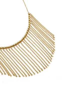 Collar Regina Acero Ba&ntilde;o Oro