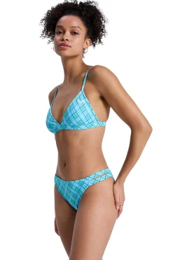 Conjunto bikini triangular cuadros