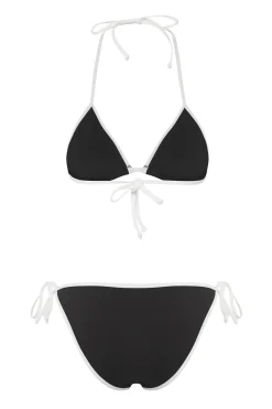 Conjunto de bikini triangular B&W