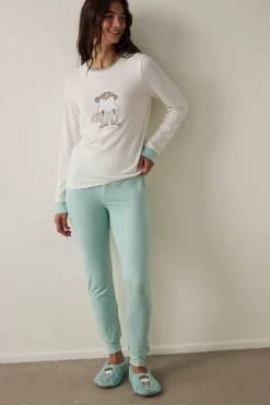 Conjunto de pantalones largos para dormir