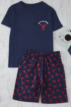 Conjunto de pijama corto langostas