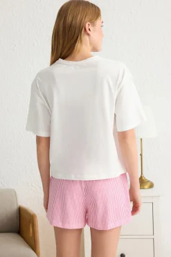 Conjunto de pijama corto rayas