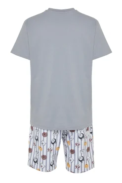 Conjunto de pijama corto rayas y animales