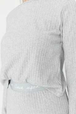 Conjunto pijama canal&eacute; gris