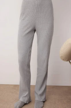 Conjunto pijama jaspeado tapeta gris