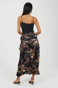 Falda con estampado floral